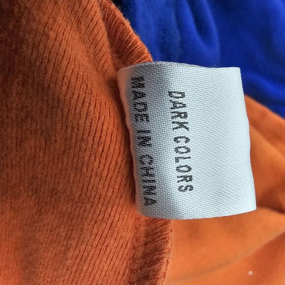 GSUWOO Orange Blue Ruched Set XS – Hoodie Joggers Streetwear Colorblock Outfit - Picture 13 of 16